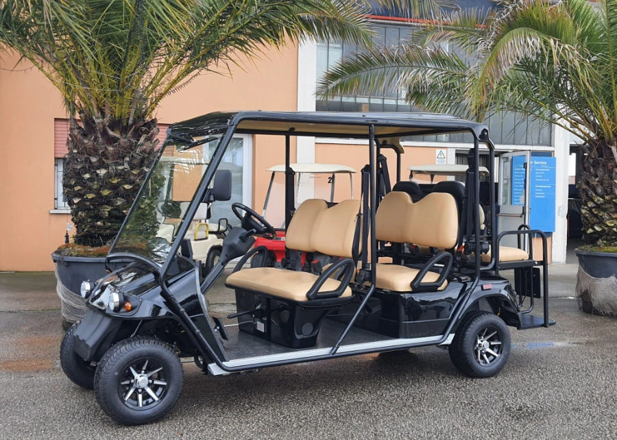 Golf cart a noleggio omologata per la strada con targa 6 posti